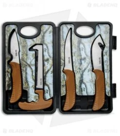 Schrade Old Timer Hunting Kit W/ Storage Case Brown ABS (4 Piece)1085934