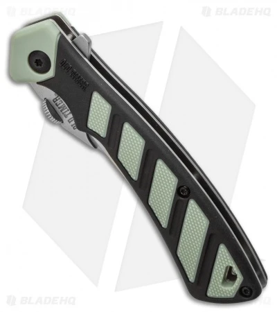 Old Timer Replaceable Blade Knife Black/Green Rubber FRN (2.75" Satin) 4 Old Timer Replaceable Blade Knife Black/Green Rubber FRN (2.75" Satin) - Image 2