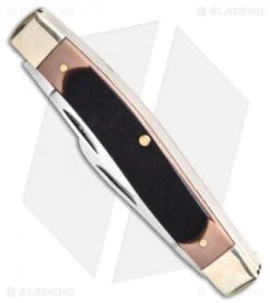 Old Timer 3pc Folder Knife Set Saw Cut Handles Limited Ed W/Gift Tin (Satin) -Schrade Old timer 3pc folder tin saw cut handles BHQ 123468 td 1 spine