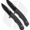 Schrade 2 Piece Linerlock Manual Folding Knife Set Black ABS (3.5" Black) -Schrade Schrade 2 Piece Set Black ABS Black BHQ 62096 er