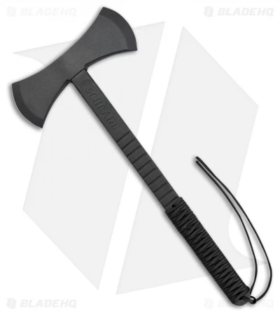 Schrade Double Sided Axe Black Cord Wrapped (17" Black 3Cr13) 3 Schrade Double Sided Axe Black Cord Wrapped (17" Black 3Cr13)
