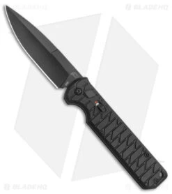 Schrade Alpha Entice Automatic Button Lock Knife Black G-10 (3.5" Black)