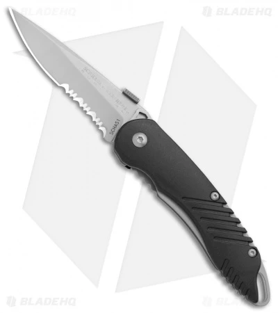 Schrade Extreme Survival Spring Assisted Knife Black ABS (3" BB Serr) SCHAS1 3 Schrade Extreme Survival Spring Assisted Knife Black ABS (3" BB Serr) SCHAS1