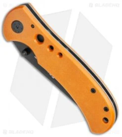 Schrade SCH1110 Liner Lock Folding Knife Orange (3.2" Black) -Schrade Schrade Folder Orange Black BHQ 77365 jr spine