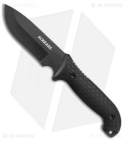 Schrade Frontier Full Tang Fixed Blade Knife Black TPE (5" Black) SCHF51