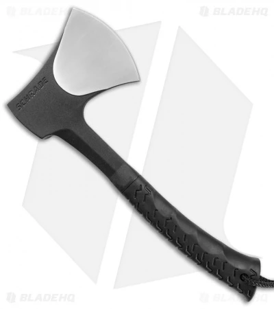 Schrade Full Tang Hatchet Black TPE (Black/Satin) SCAXE10 2 Schrade Full Tang Hatchet Black TPE (Black/Satin) SCAXE10