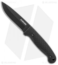 Schrade Large Frontier Fixed Blade Black TPE (4.3" Black) SCHF56L