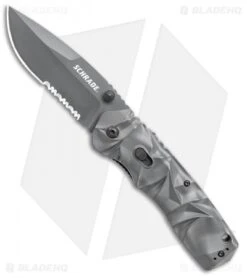 Schrade MAGIC Dual Action Spring Assisted Knife Gray (3.375" Gray Serr) SCHA12S