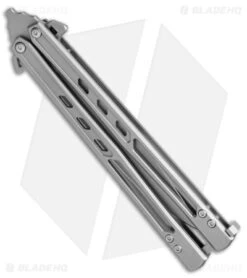 Schrade Alpha Alkemyst Balisong Butterfly Knife Stainless Steel (4.5" BB) -Schrade Schrade Manilla Folder Butterfly SS SW BHQ 140059 jr side