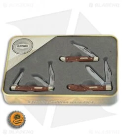 Schrade Old Timer Rosewood Brass 3-Piece Knife Set 1130063 -Schrade Schrade OT Rosewood Brass 3 Piece Set BHQ 116722 jr bottlecap