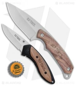 Schrade Old Timer 2 Piece Clip Folder & Fixed Blade Knife Combo Set (Set Of 2) -Schrade Schrade Old Timer 2 Piece Clip Folder Fixed Combo Set of 2 OTP17 22CP BHQ 75972 jr bottlecap 2