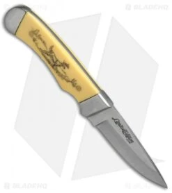 Old Timer 2016 Limited Edition Knife Gift Set Yellow Scrimshaw -Schrade Schrade Old Timer 2016 Edition Yellow SCPROM 16 32CP BHQ 49194 jr knife 2 spine