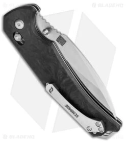 Schrade Alpha Radok Pivot Lock Knife Marble Carbon Fiber (3.75" Satin) -Schrade Schrade Radok Pivot Lock CF Satin BHQ 140055 jr side