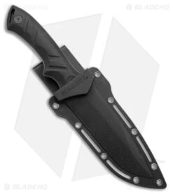 Schrade SCHF31 Drop Point Fixed Blade Knife Black TPE (4.5" Gray) 8 Schrade SCHF31 Drop Point Fixed Blade Knife Black TPE (4.5" Gray) -Schrade Schrade SCHF31 DP Fixed Blade Black TPE Gray BHQ 28765 jr sheath