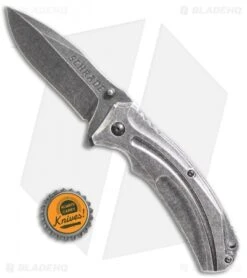 Schrade Stonewash Liner Lock Knife (3.5" Black SW) SCH504 -Schrade Schrade SW LL Black SW SCH504 BHQ 61957 jr bottlecap