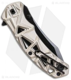 Schrade Shizzle MAGIC Spring Assisted Knife Champagne (3.375" Black) -Schrade Schrade Shizzle MAGIC SA Champagne Black SCHA11C BHQ 61993 jr side