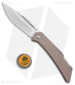Schrade Slingshot Lockback Knife Tan G-10 (3.75" Satin) -Schrade Schrade Slingshot LB Tan G 10 Satin BHQ 140098 jr bottlecap 2