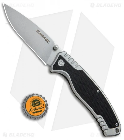 Schrade Ultra Glide Liner Lock Folding Knife Black G-10 (3.5" Stonewash) SCH305 6 Schrade Ultra Glide Liner Lock Folding Knife Black G-10 (3.5" Stonewash) SCH305 - Image 4