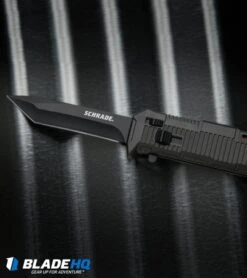 Schrade Viper Tanto OTF Assisted Knife Black (3.375" Black) SCHOTF8TB -Schrade Schrade Viper Tanto OTF Black Black SCHOTF8TB BHQ 27950 jr lifestyle