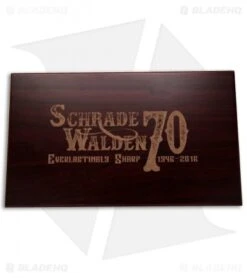 Schrade Walden 70th Anniversary Limited Edition Fixed Blade Knife (4" Satin) 9 Schrade Walden 70th Anniversary Limited Edition Fixed Blade Knife (4" Satin) -Schrade Schrade Walden 70th Anniversary Fixed SCPROM 16 37CP BHQ 49205 jr box