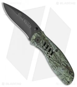 Schrade Pro Hunter Liner Lock Knife Green Camo FRN (3" Black) SCHST6CCP