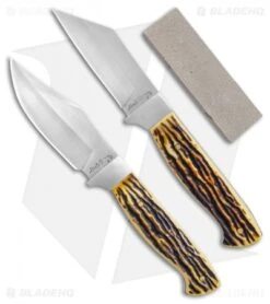 Uncle Henry 2 Piece Fixed Blade Knife Gift Set W/ Sharpening Stone