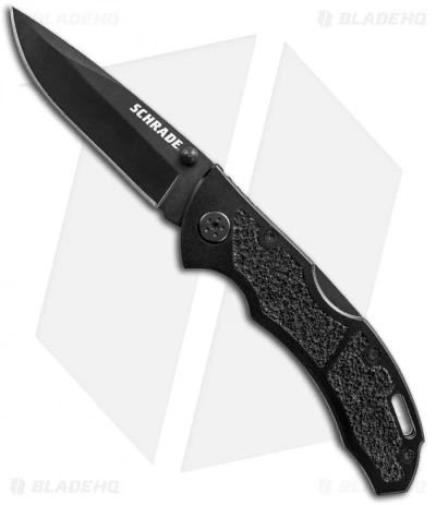 Schrade Tactical Drop Point Lockback Knife (3.1" Black) SCH202 3 Schrade Tactical Drop Point Lockback Knife (3.1" Black) SCH202
