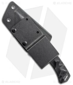 Schrade SCHF15 Knife Modified Tanto Fixed Blade (3.4" Black Plain) -Schrade schrade fixed schf15 sheath back 1