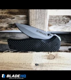 Schrade Folding Knife Black Folding Knife (3.375" Bead Blast) SCH403 -Schrade schrade folding cf bb BP 26310 dl 2