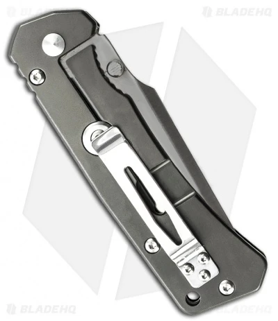 Schrade Drop Point Frame Lock Knife (3.7" Gray Serr) SCH104LS 4 Schrade Drop Point Frame Lock Knife (3.7" Gray Serr) SCH104LS - Image 2