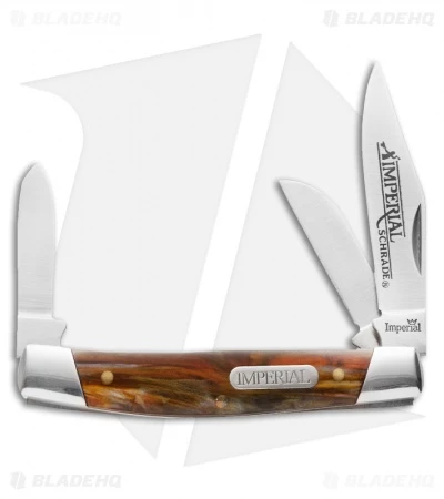 Schrade Imperial Stockman Knife 3.375" Amber Swirl IMP15S 3 Schrade Imperial Stockman Knife 3.375" Amber Swirl IMP15S