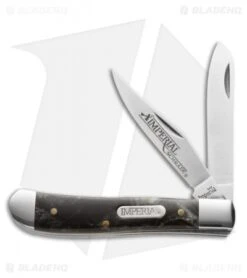 Schrade Imperial Trapper Knife 3.5" Black Swirl Acrylic IMP17T