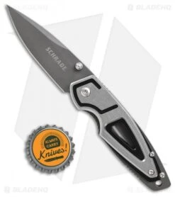 Schrade Layered Liner Lock Knife Gunmetal Gray (2.7" Gray) SCH224 -Schrade schrade layered linerlock SCH224 BHQ 61937 dl bottlecap