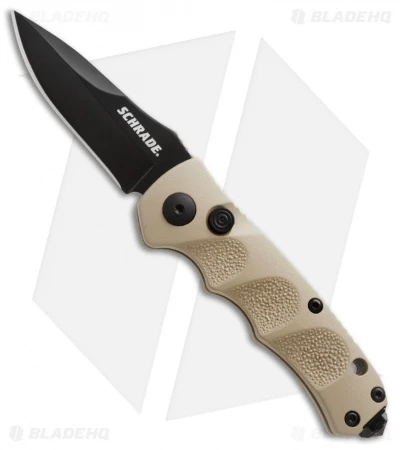 Schrade Mini Extreme Survival Spear Point Automatic Tan (2.5" Black) SC60MBR 3 Schrade Mini Extreme Survival Spear Point Automatic Tan (2.5" Black) SC60MBR