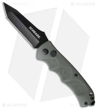 Schrade Extreme Survival Tanto Automatic Knife Green (3.25" Black) SC60ODT 3 Schrade Extreme Survival Tanto Automatic Knife Green (3.25" Black) SC60ODT