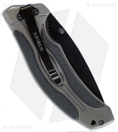 Schrade Drop Point Liner Lock Knife (3.625" Black) SCH205 4 Schrade Drop Point Liner Lock Knife (3.625" Black) SCH205 - Image 2