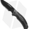 Schrade Drop Point Liner Lock Knife (3.625" Black Serr) SCH205S -Schrade schrade sch205s drop point serrated