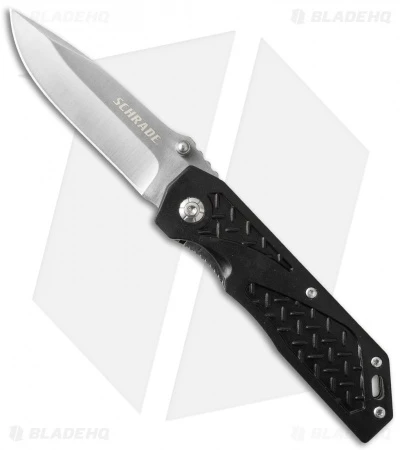 Schrade Liner Lock Knife Black (3" Satin) SCH215 3 Schrade Liner Lock Knife Black (3" Satin) SCH215