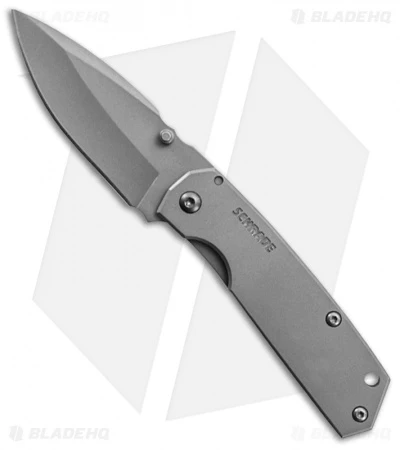 Schrade Mini Drop Point Frame Lock Knife (2.625" Gray) SCH303M 3 Schrade Mini Drop Point Frame Lock Knife (2.625" Gray) SCH303M