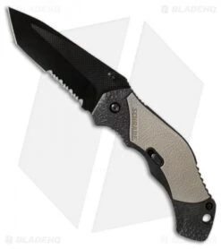Schrade SCHA4BGTS Tanto Spring Assisted Knife Gray (3.375" Black Serr)