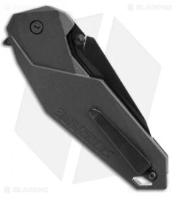 Schrade SCHA5BS Clip Point Spring Assisted Knife (3.375" Black Serr) -Schrade schrade scha5bs side 1