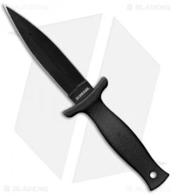 Schrade Large Boot Knife D/E Black Fixed Blade (4.625" Black) SCHF19L