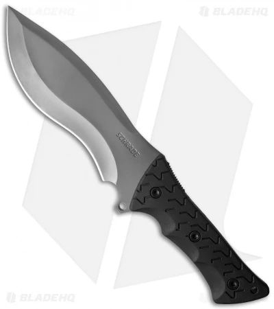 Schrade Fixed Blade Knife Large Black TPE (8" Titanium Plain) SCHF28 -Schrade schrade schf28