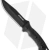 Schrade Fixed Blade Knife Full Tang Black TPE (5" Black Plain) SCHF30 -Schrade schrade schf30