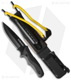 Schrade Guide Master Slingshot / Fixed Blade Knife (5.25" Black) SCHF39
