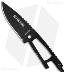 Schrade Mini Fixed Blade Neck Knife (2.1" Black) SCHF5SM
