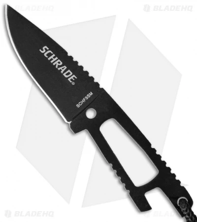 Schrade Mini Fixed Blade Neck Knife (2.1" Black) SCHF5SM -Schrade schrade schf5sm cm