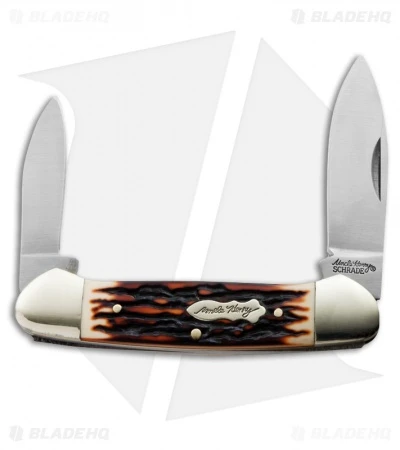 Schrade Uncle Henry Large Canoe Knife 3.675" Staglon 11UH 3 Schrade Uncle Henry Large Canoe Knife 3.675" Staglon 11UH